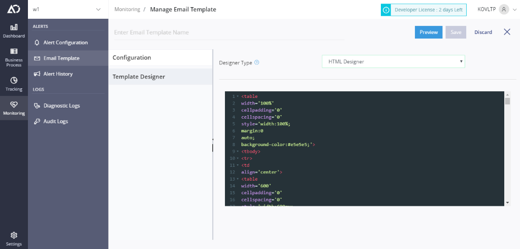 Dynamic Email Template-html designer