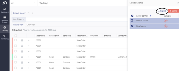 Import/Export Saved Search in Atomic Scope